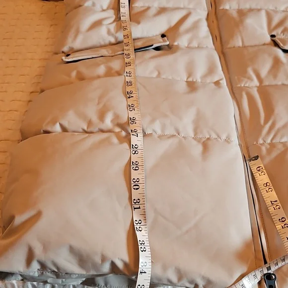 Noize Women's Cream Puffer Coat with Vegan Fur - Picture 12 of 12